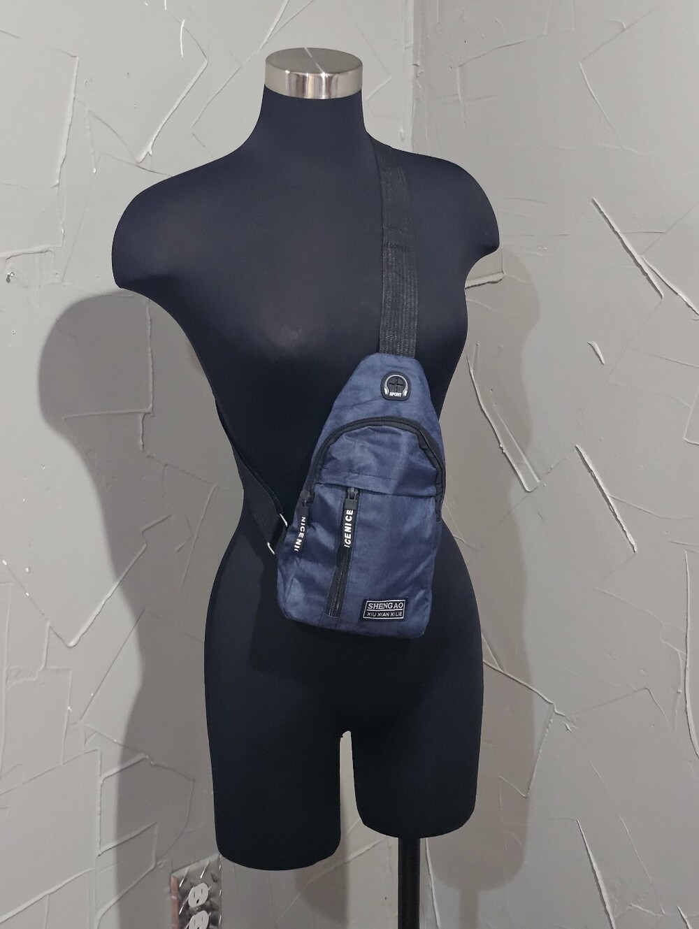 Navy Crossbody Small Sling Bag for Men